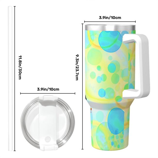 Tumbler mit Hundemotiv Paolo - Edelstahl, Becher, 1L, mit Strohhalm, bunt, Motive in Digitaler Popart, Mischling, Mix, Basset Hound
